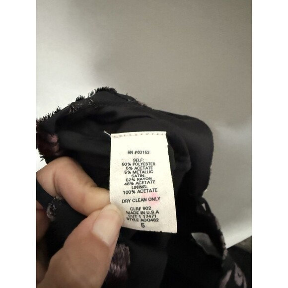 Vintage Y2K Rampage Velvet Burnout Slip Dress Sz 5 Whimsygoth Womens Night Promo - Picture 13 of 14